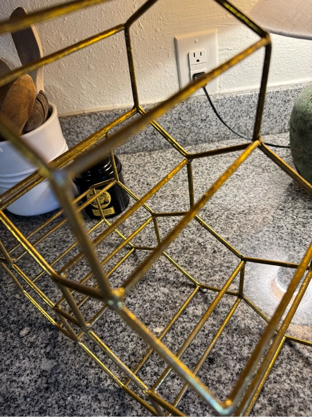 Gold Geometric Wine Rack - Picture 6 of 7